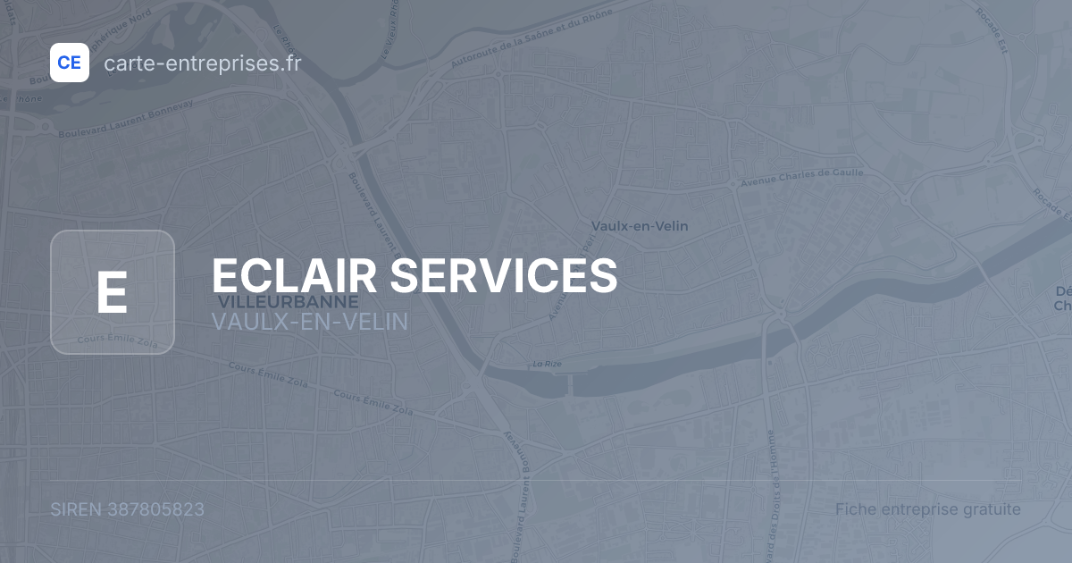 ECLAIR SERVICES — 387805823 — fiche entreprise