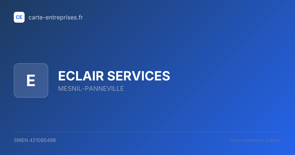 ECLAIR SERVICES — 421095498 — fiche entreprise