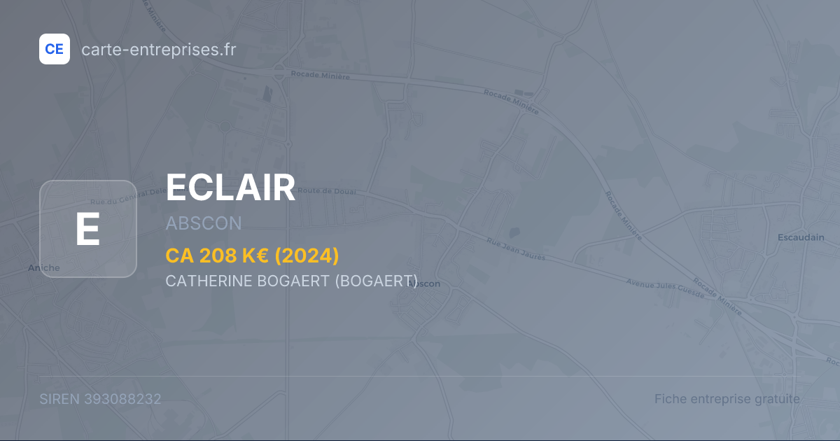 ECLAIR — 393088232 — fiche entreprise