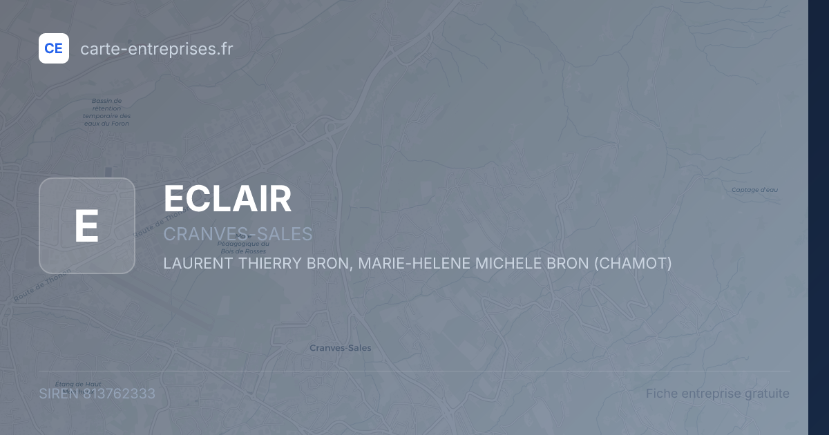 ECLAIR — 813762333 — fiche entreprise