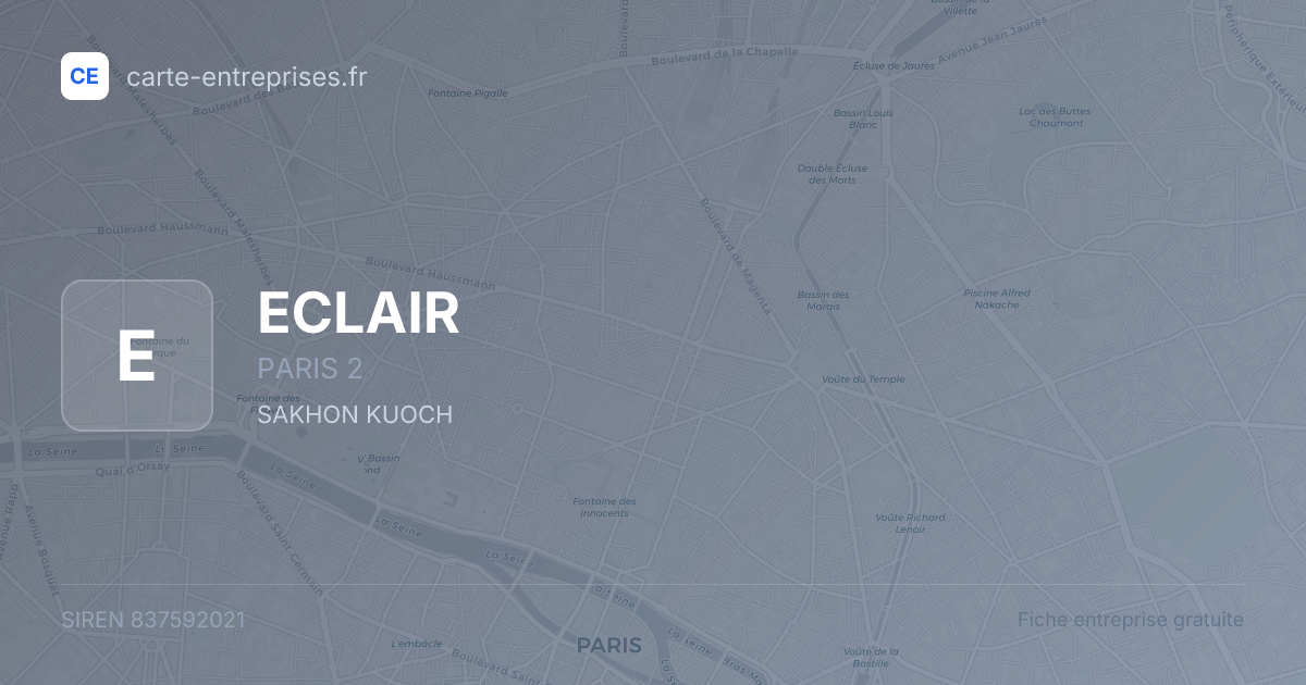 ECLAIR — 837592021 — fiche entreprise
