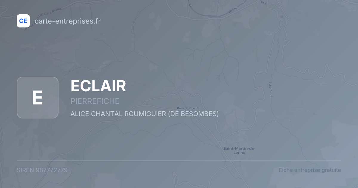 ECLAIR — 987772779 — fiche entreprise