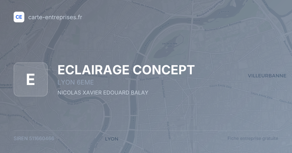 ECLAIRAGE CONCEPT — 511660466 — fiche entreprise