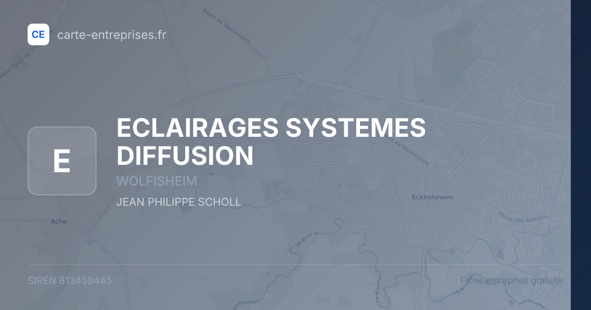 ECLAIRAGES SYSTEMES DIFFUSION — 813458445 — fiche entreprise