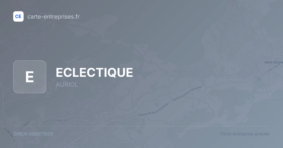 ECLECTIQUE — 488971508 — fiche entreprise