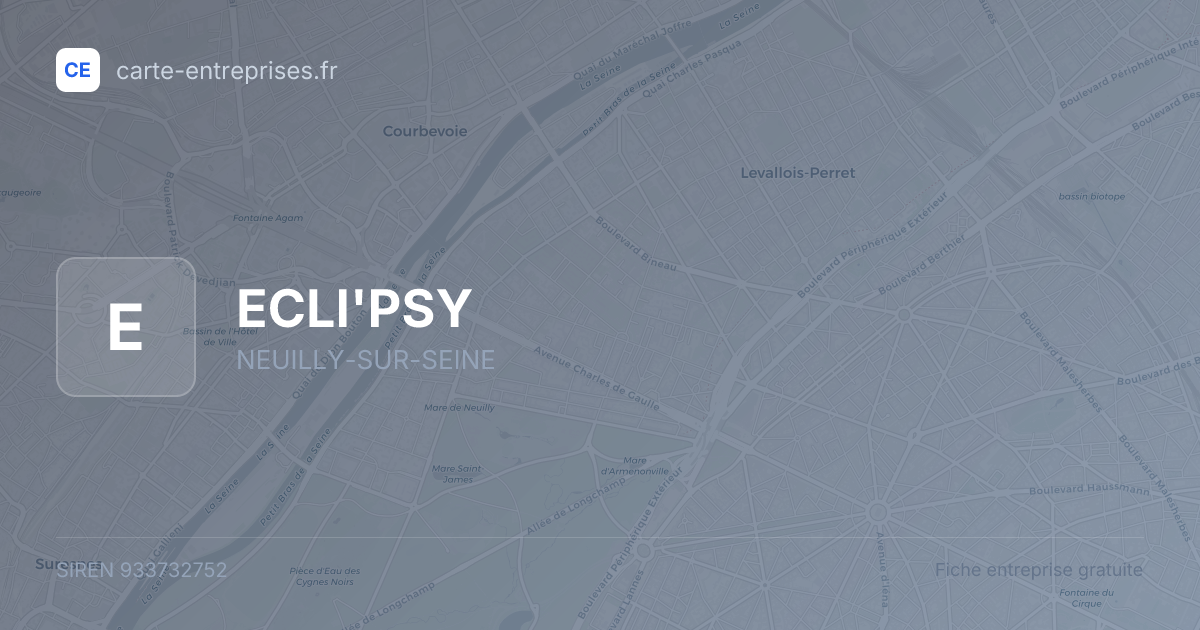 ECLI'PSY — 933732752 — fiche entreprise