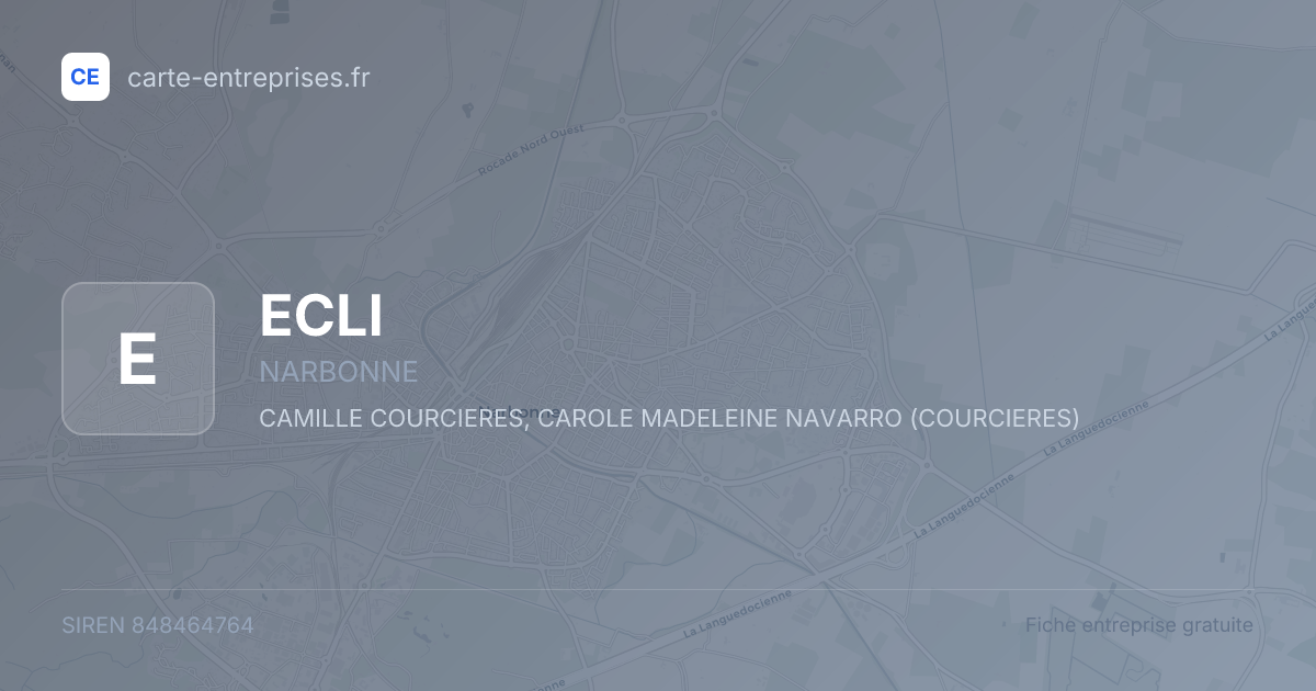 ECLI — 848464764 — fiche entreprise