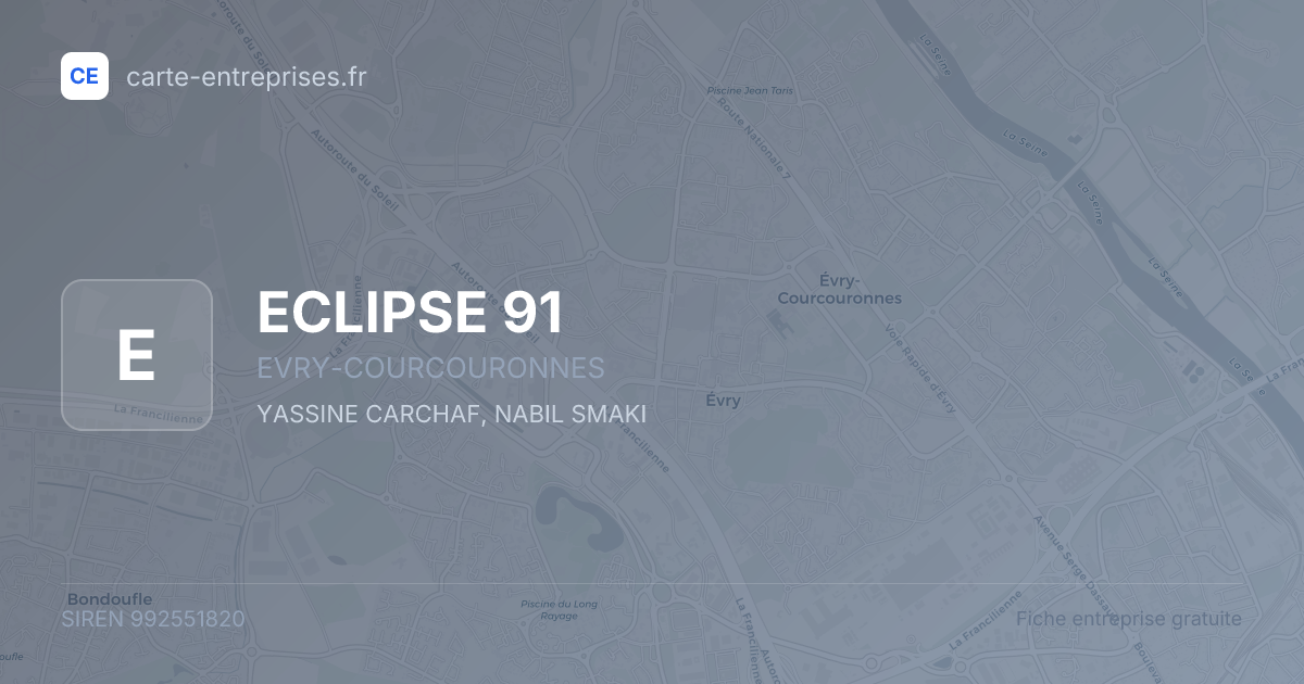 ECLIPSE 91 — 992551820 — fiche entreprise