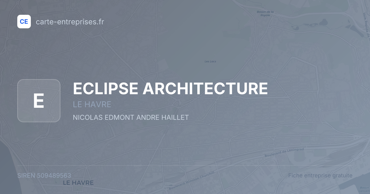 ECLIPSE ARCHITECTURE — 509489563 — fiche entreprise