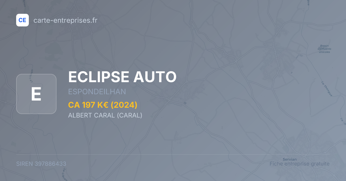 ECLIPSE AUTO — 397886433 — fiche entreprise