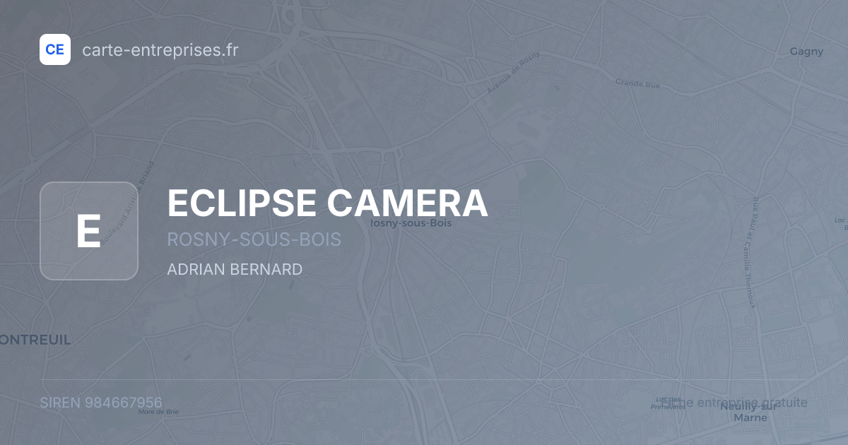 ECLIPSE CAMERA — 984667956 — fiche entreprise