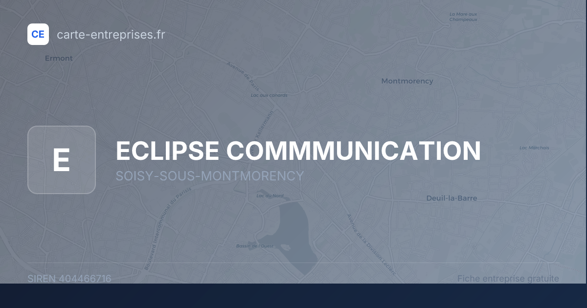 ECLIPSE COMMMUNICATION — 404466716 — fiche entreprise