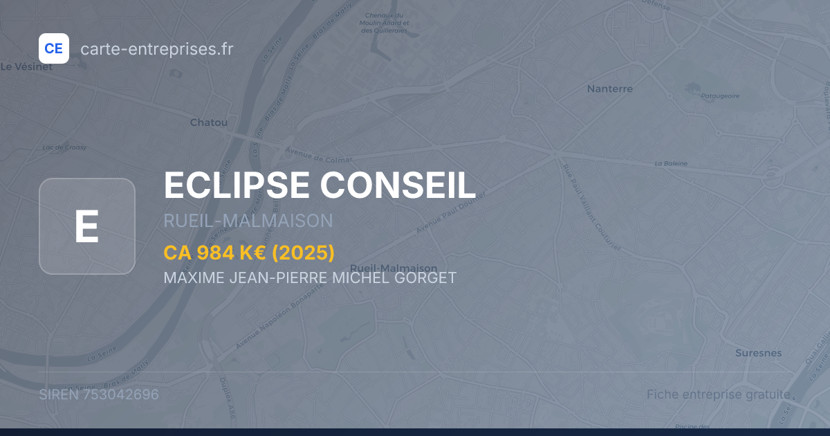 ECLIPSE CONSEIL — 753042696 — fiche entreprise