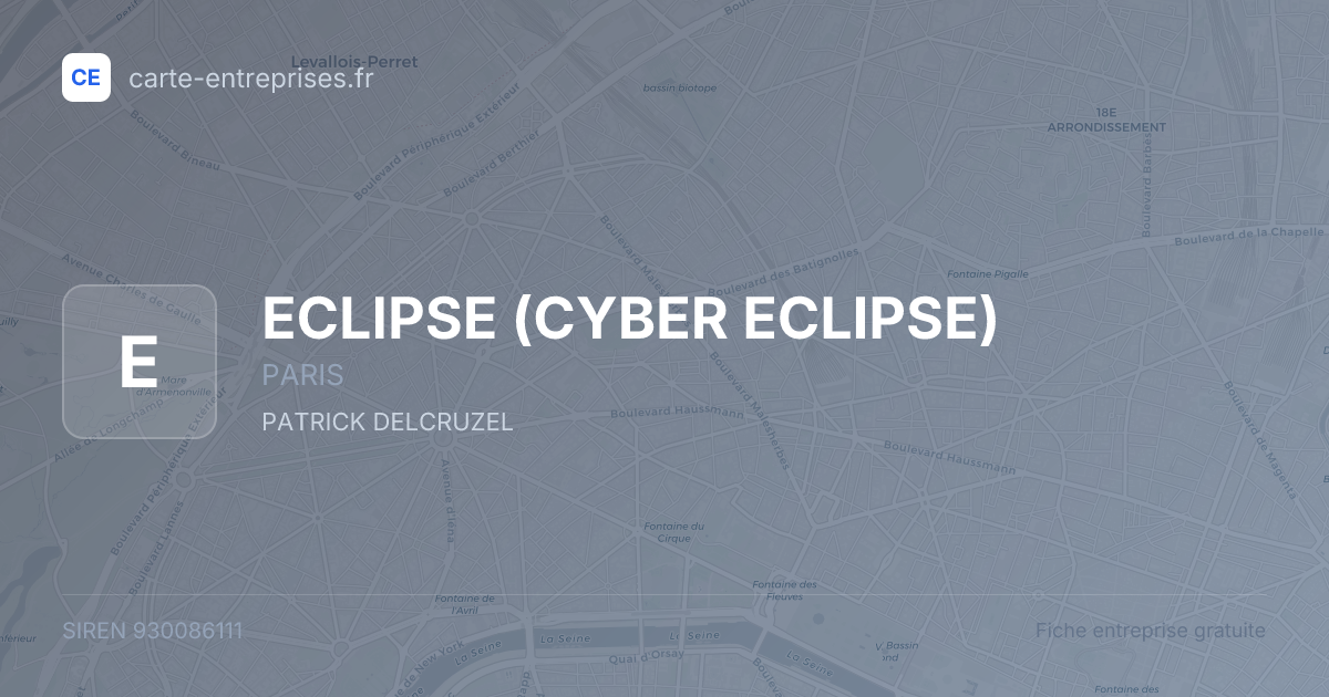 ECLIPSE (CYBER ECLIPSE) — 930086111 — fiche entreprise