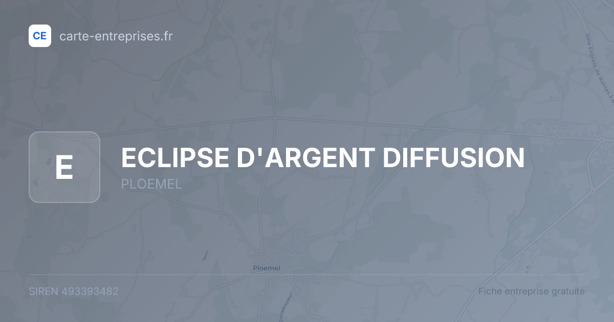 ECLIPSE D'ARGENT DIFFUSION — 493393482 — fiche entreprise