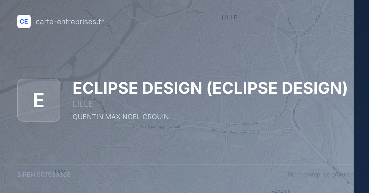 ECLIPSE DESIGN — 907930358 — fiche entreprise