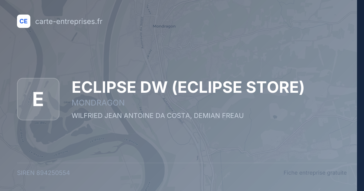 ECLIPSE DW (ECLIPSE STORE) — 894250554 — fiche entreprise