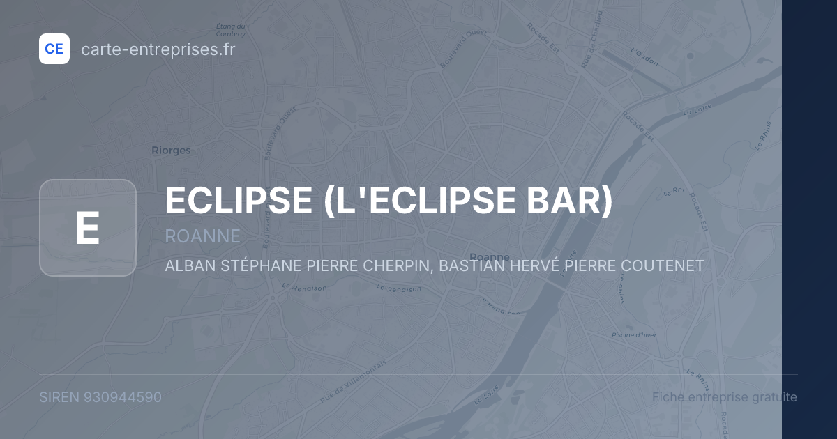 ECLIPSE (L'ECLIPSE BAR) — 930944590 — fiche entreprise