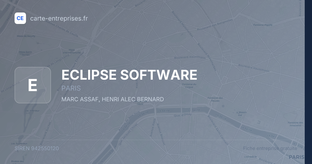 ECLIPSE SOFTWARE — 942550120 — fiche entreprise
