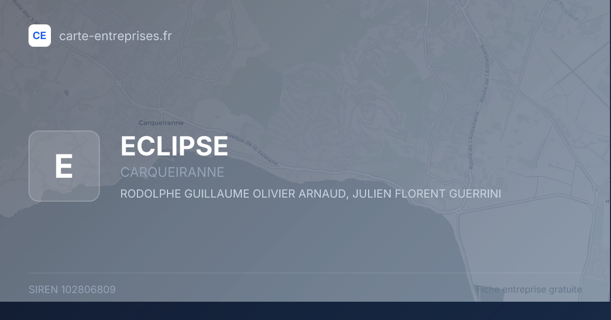 ECLIPSE — 102806809 — fiche entreprise