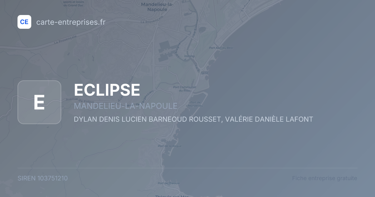 ECLIPSE — 103751210 — fiche entreprise