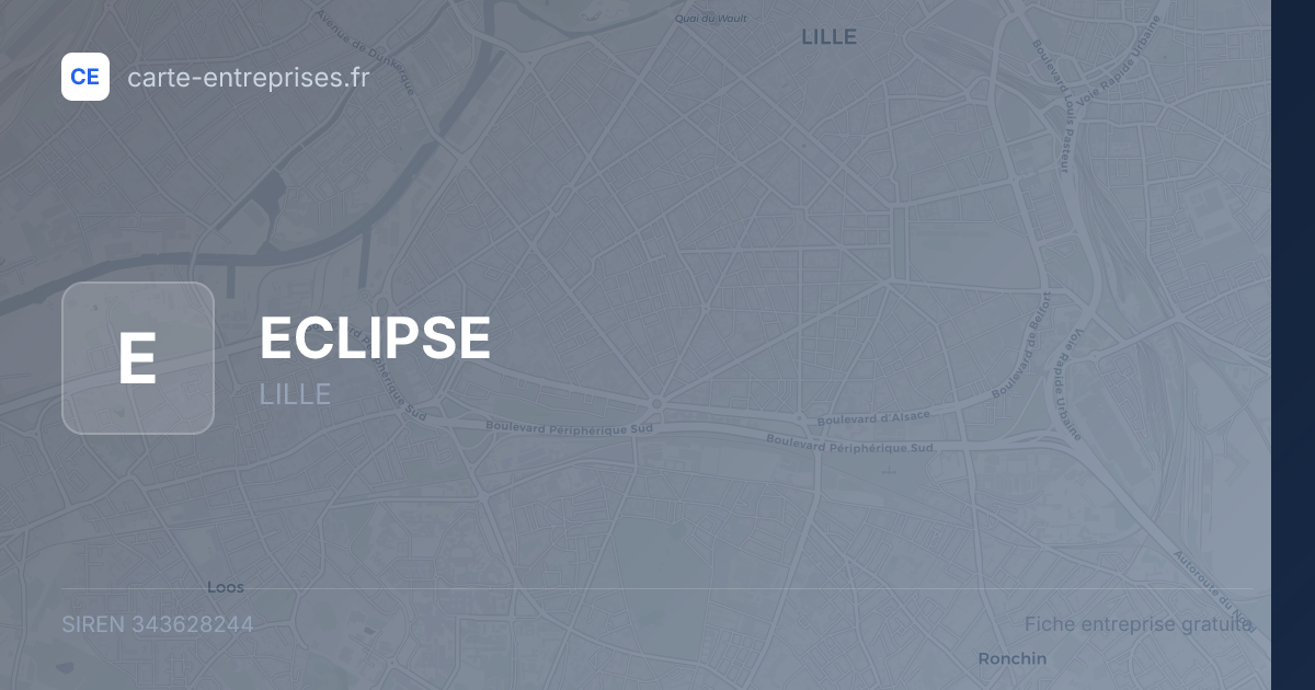 ECLIPSE — 343628244 — fiche entreprise