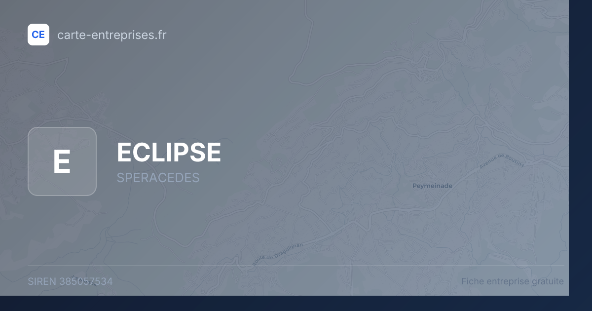 ECLIPSE — 385057534 — fiche entreprise