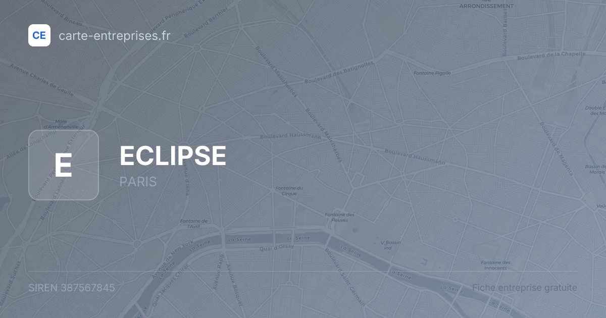 ECLIPSE — 387567845 — fiche entreprise