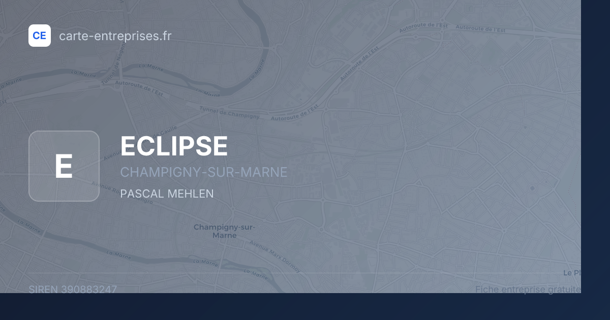 ECLIPSE — 390883247 — fiche entreprise