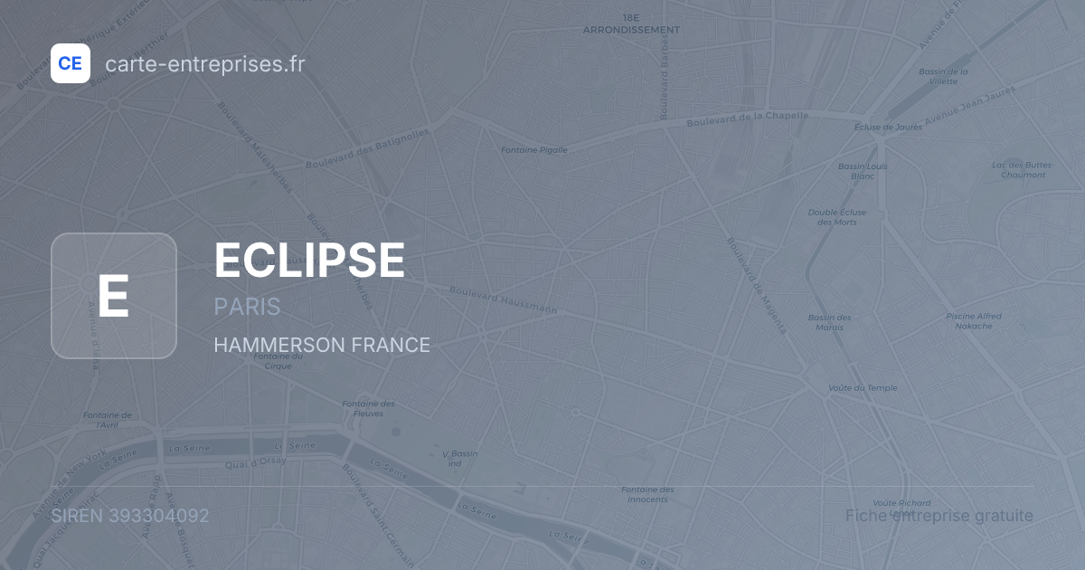 ECLIPSE — 393304092 — fiche entreprise