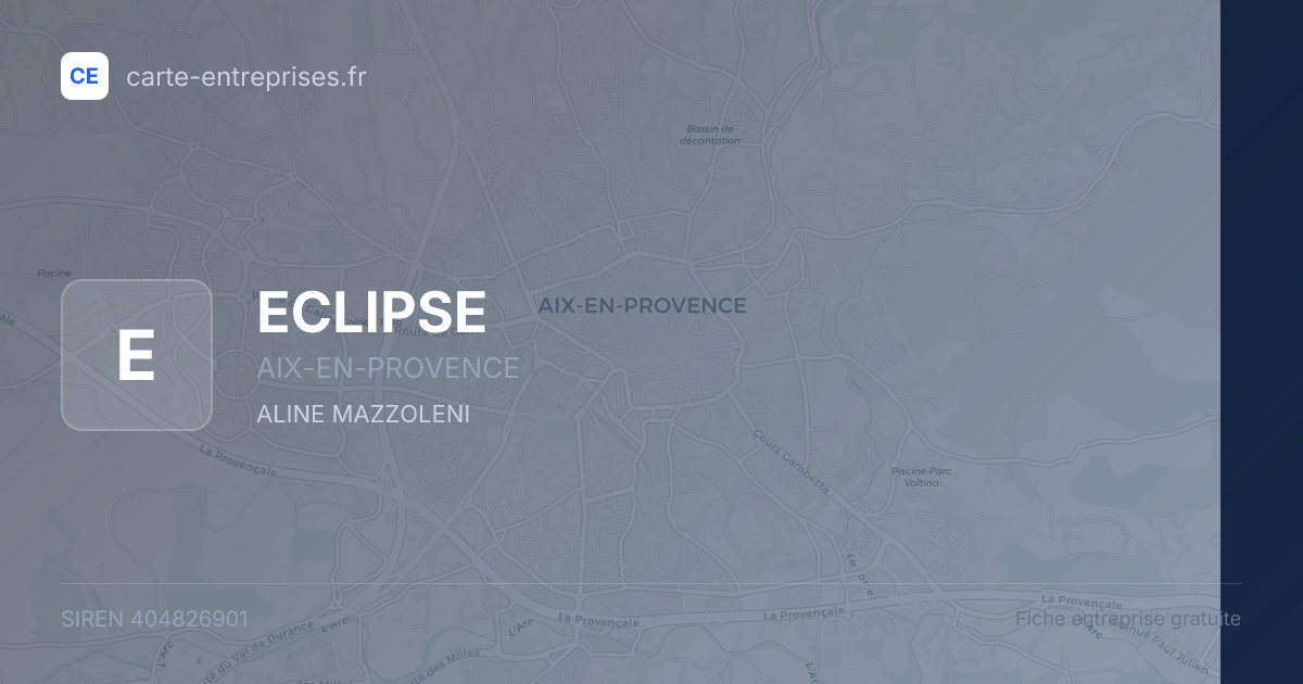 ECLIPSE — 404826901 — fiche entreprise