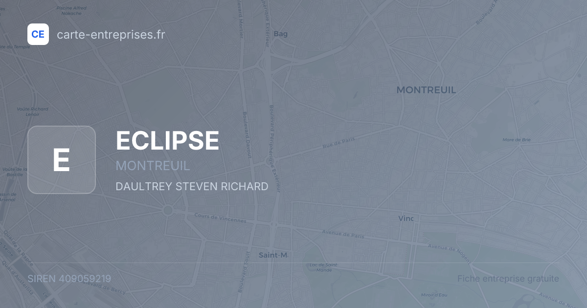 ECLIPSE — 409059219 — fiche entreprise