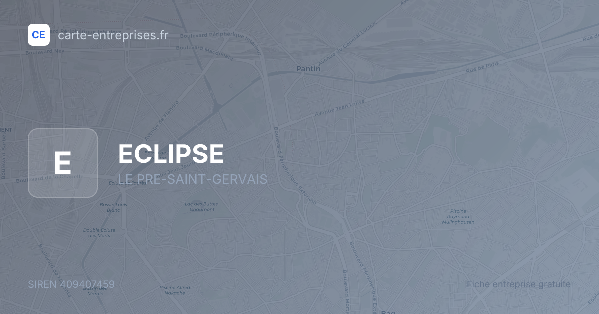 ECLIPSE — 409407459 — fiche entreprise