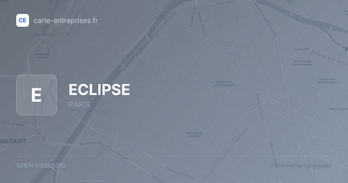 ECLIPSE — 415085380 — fiche entreprise