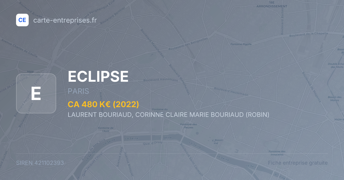 ECLIPSE — 421102393 — fiche entreprise