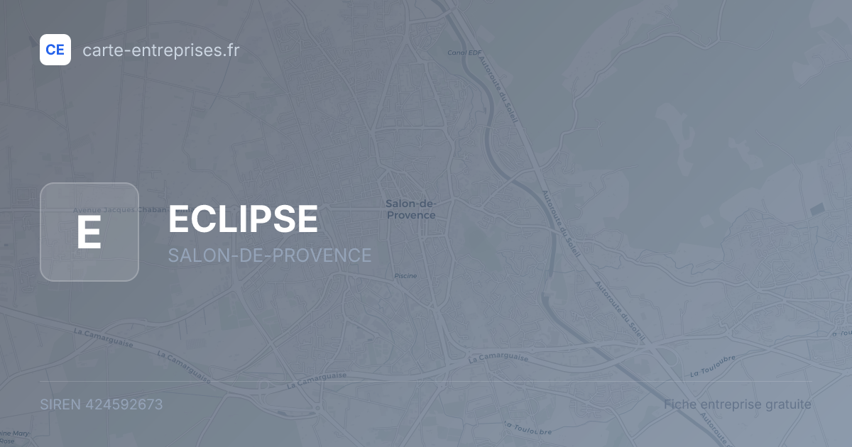 ECLIPSE — 424592673 — fiche entreprise