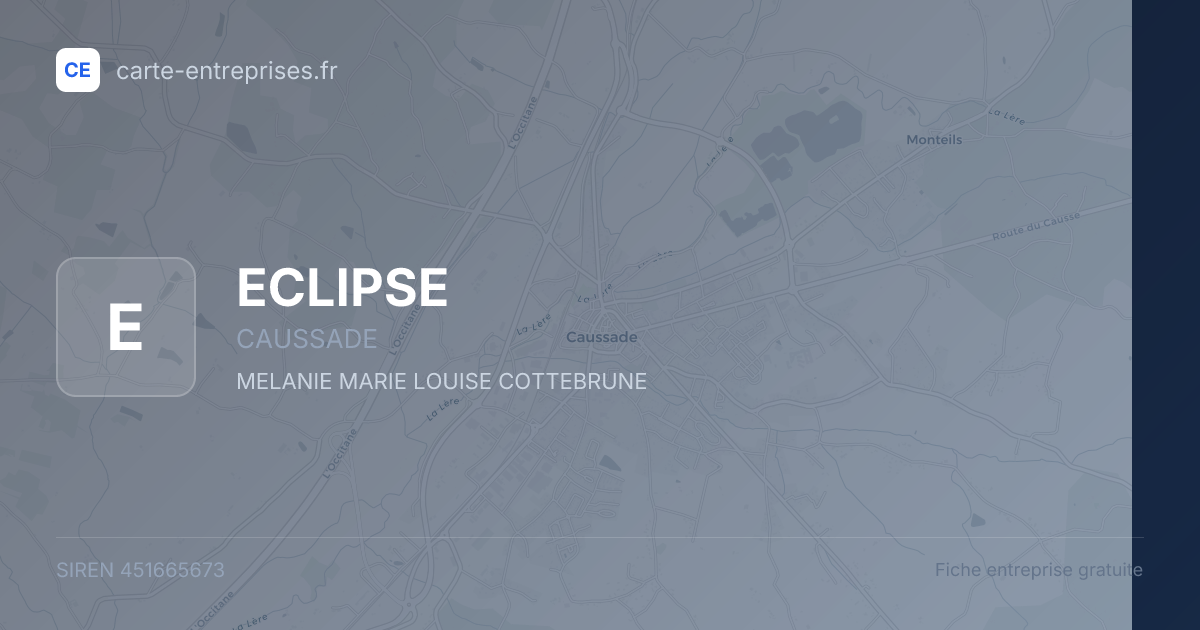 ECLIPSE — 451665673 — fiche entreprise