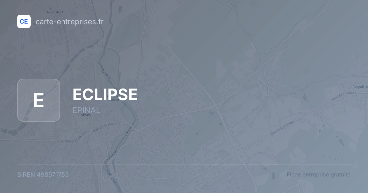 ECLIPSE — 498971753 — fiche entreprise