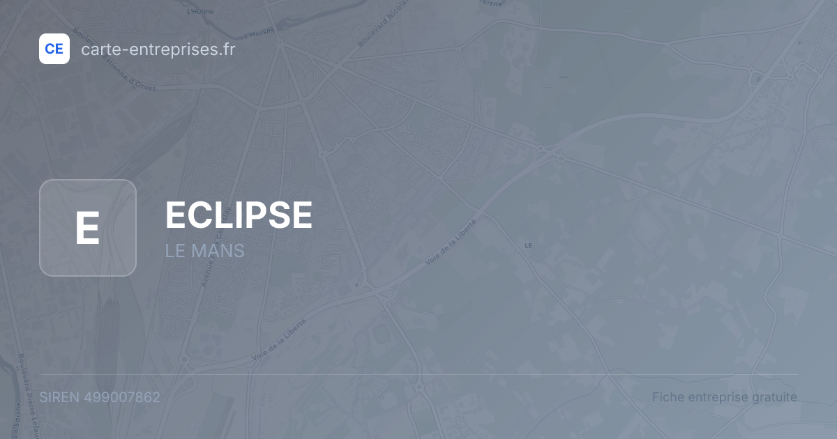 ECLIPSE — 499007862 — fiche entreprise
