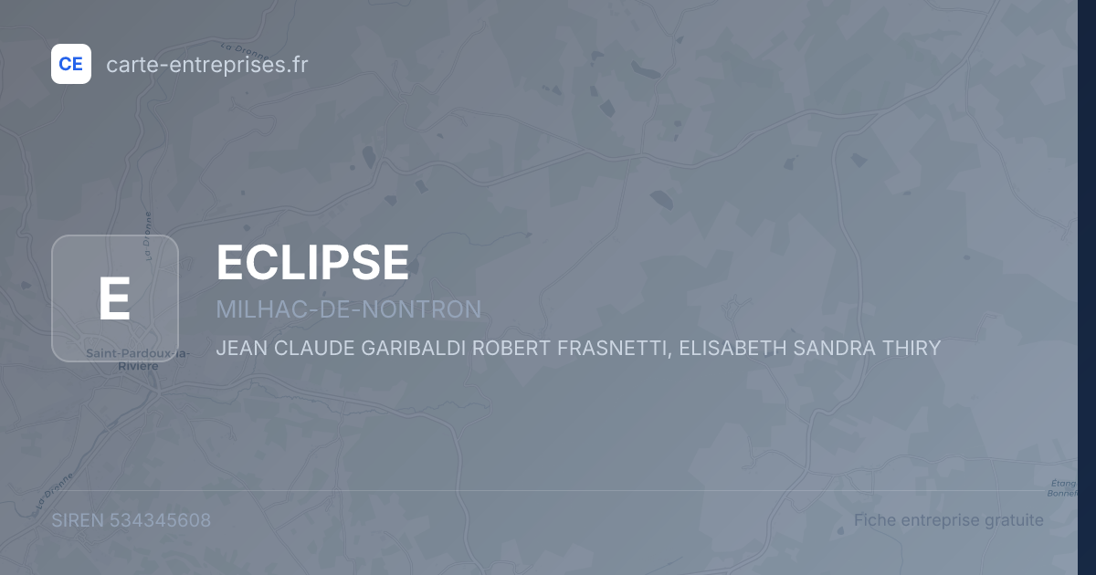 ECLIPSE — 534345608 — fiche entreprise