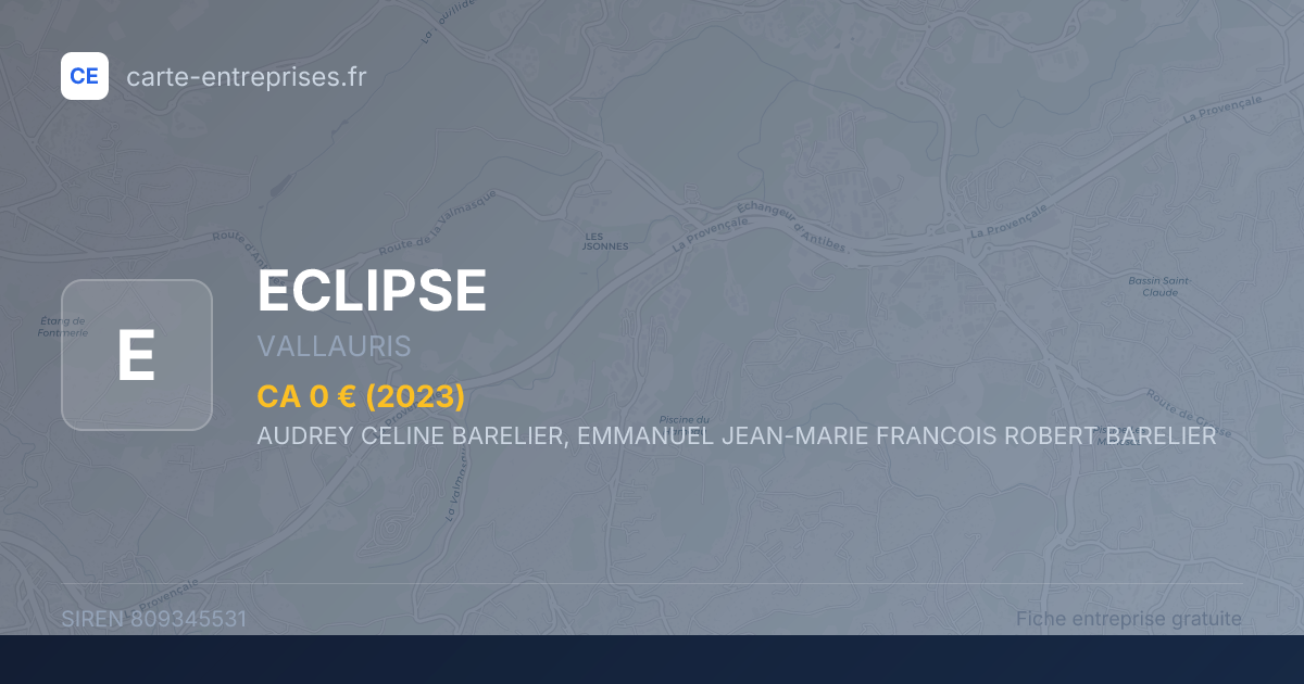 ECLIPSE — 809345531 — fiche entreprise