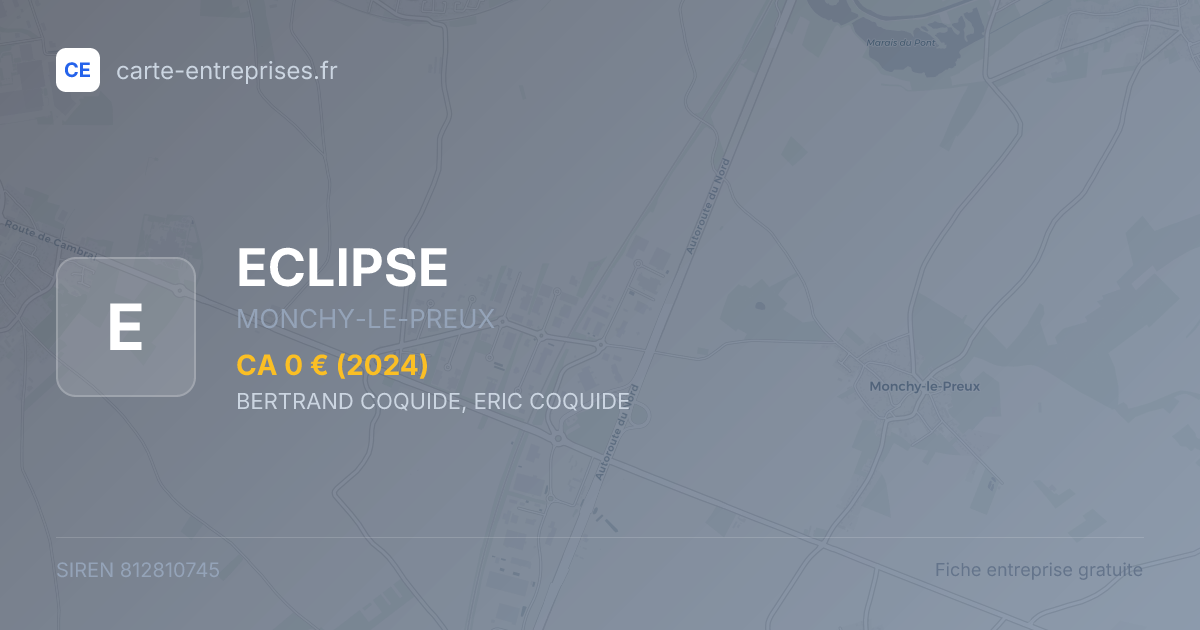 ECLIPSE — 812810745 — fiche entreprise
