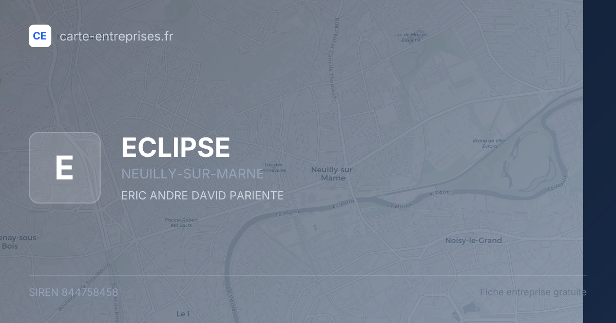 ECLIPSE — 844758458 — fiche entreprise