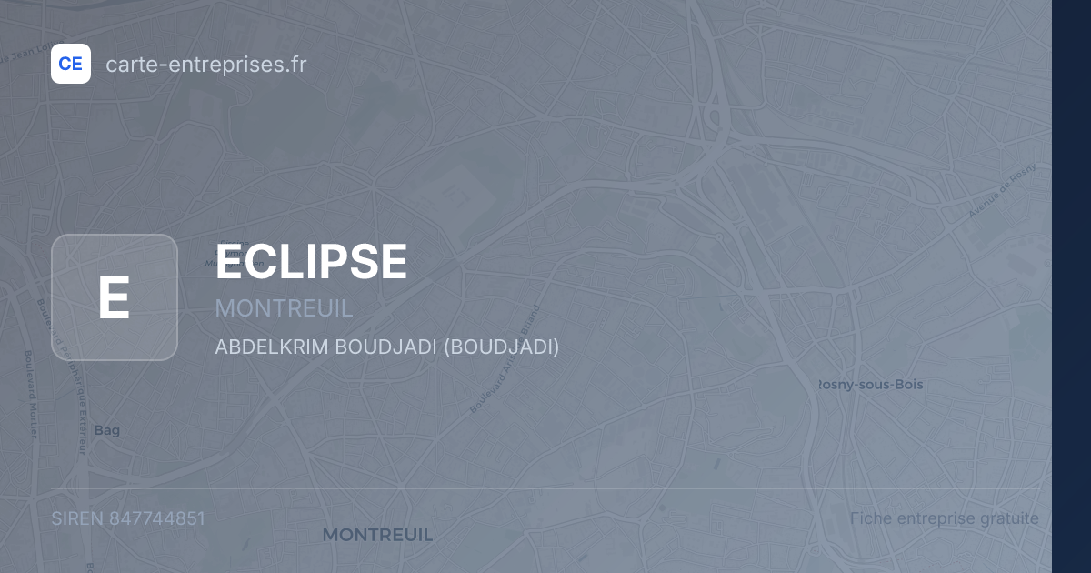 ECLIPSE — 847744851 — fiche entreprise