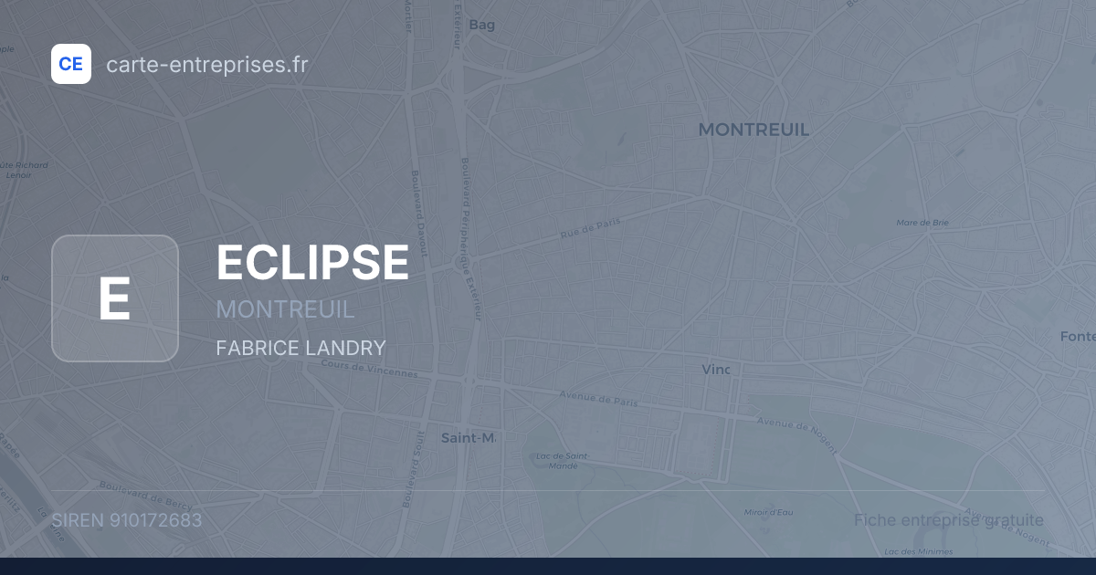 ECLIPSE — 910172683 — fiche entreprise