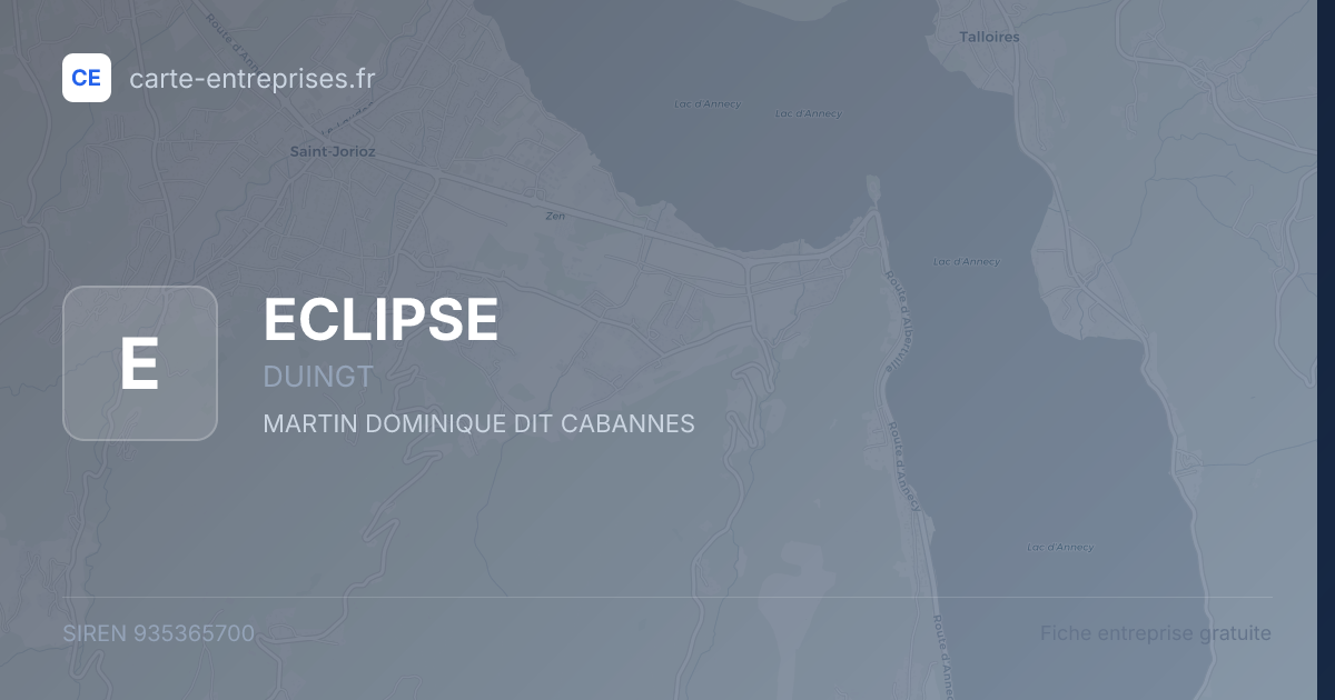 ECLIPSE — 935365700 — fiche entreprise