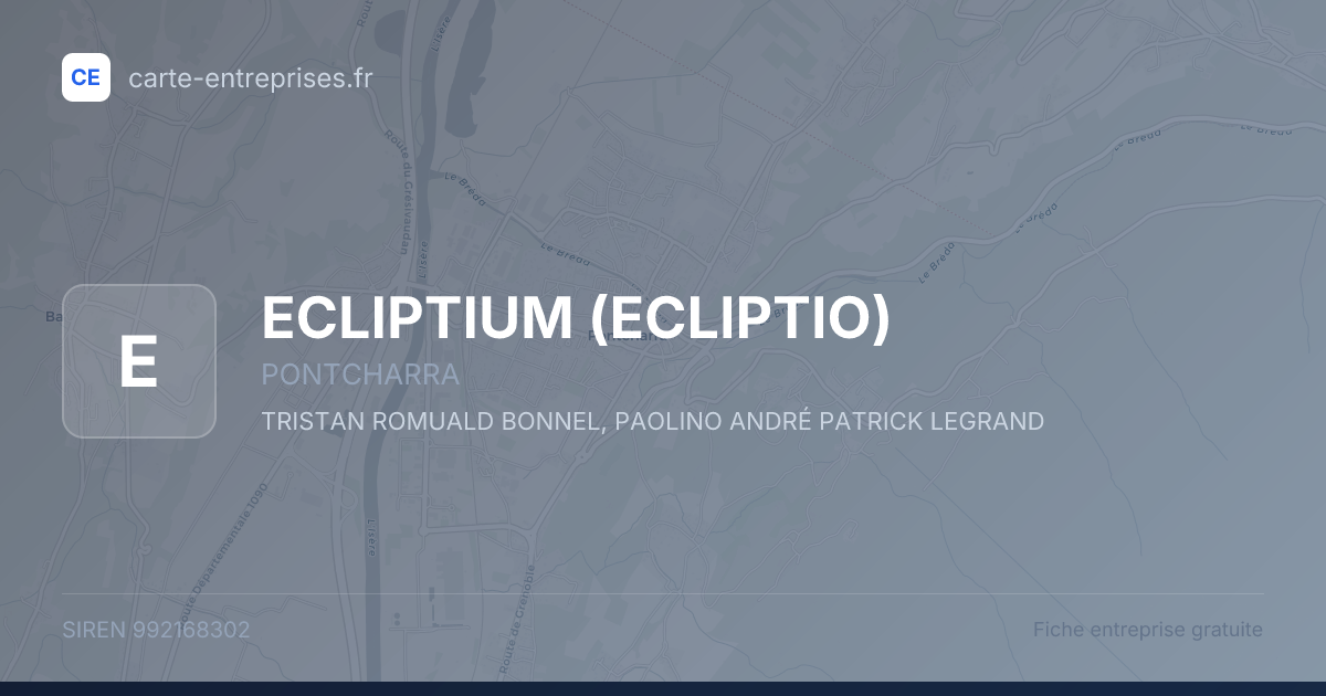 ECLIPTIUM (ECLIPTIO) — 992168302 — fiche entreprise