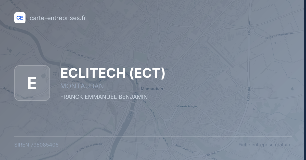 ECLITECH (ECT) — 795085406 — fiche entreprise