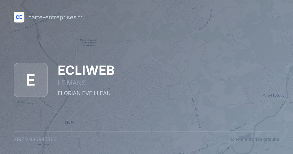 ECLIWEB — 980945463 — fiche entreprise