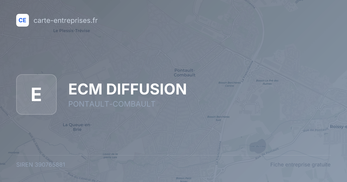 ECM DIFFUSION — 390765881 — fiche entreprise